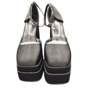 WETKISS Platform Chunky Heels for Women, with Block Heel and Ankle Strap size 7